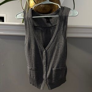 H&M Charcoal Knit Vest Size XS